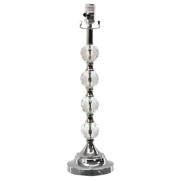 Silver Acrylic Table Lamp Base, 21"