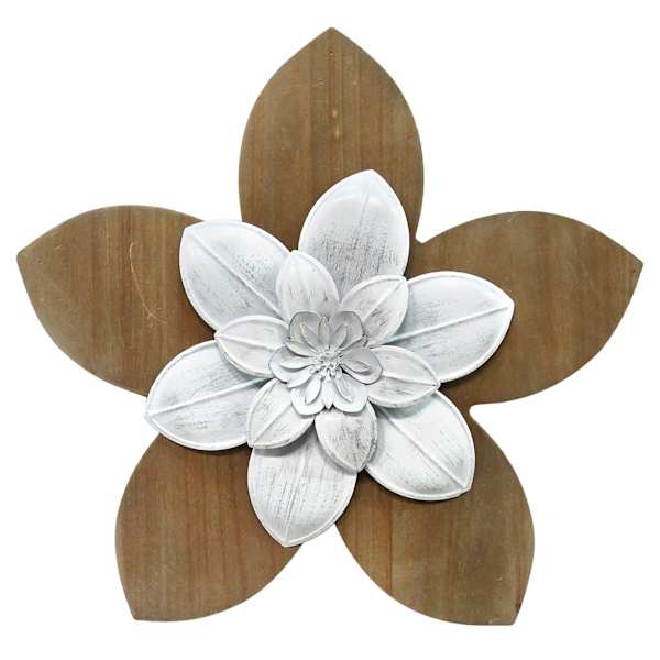 Rustic Flower Wall Art, 15"