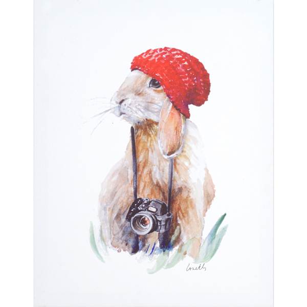 Modern Bunny I Canvas Wall Art, 11x14