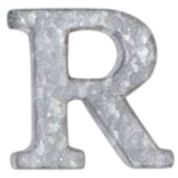 12" Galvanized Metal Monogram Wall Art, R