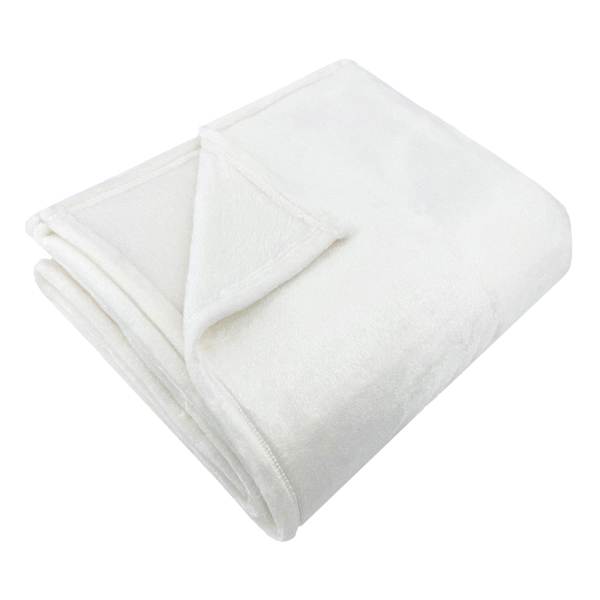 White Plush Bed Blanket King