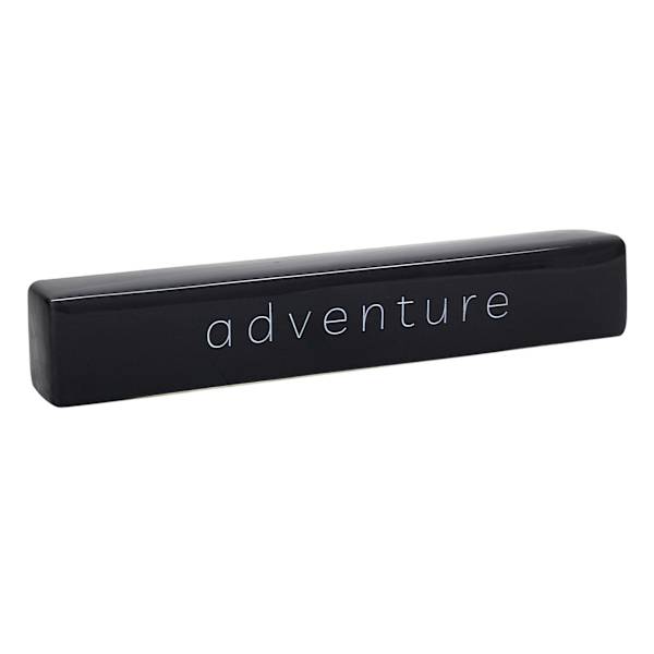 Black Adventure Ceramic Block Sign, 12x2