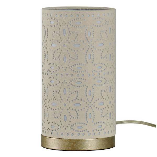 Floral Cutout Design Fabric Uplight, 12"