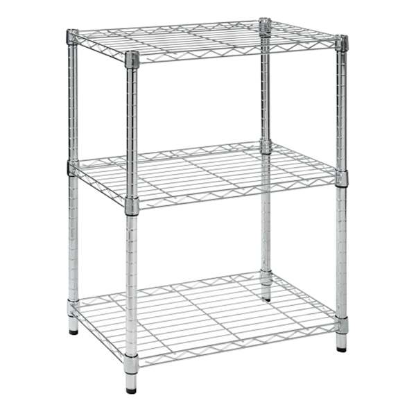3-Tier Metal Shelving Unit, Chrome