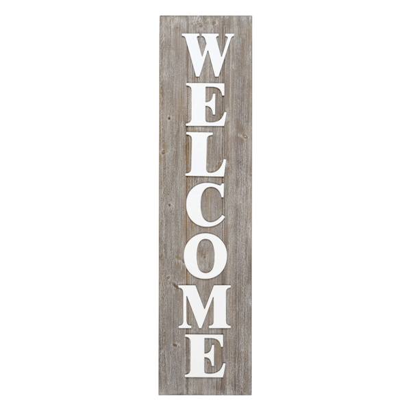 Honeybloom Welcome Wooden Wall Sign, 12x48
