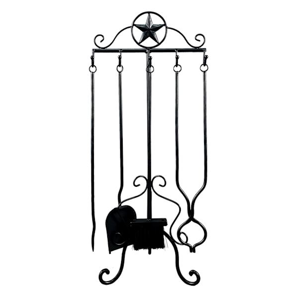 Black Star Fireplace Tool Set