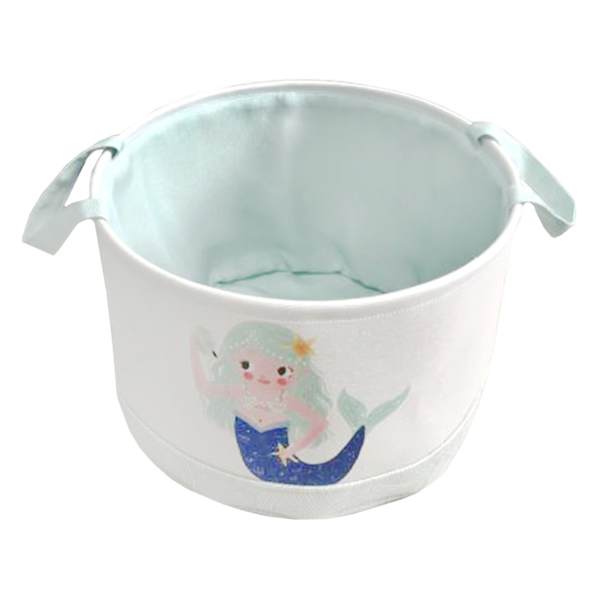 Tiny Dreamers Mermaid Round Storage Bin, Small