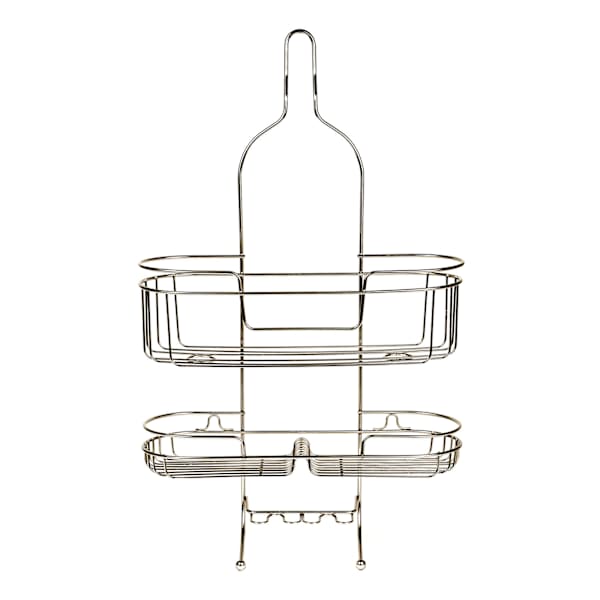 Satin Silver Shower Caddy, 25"