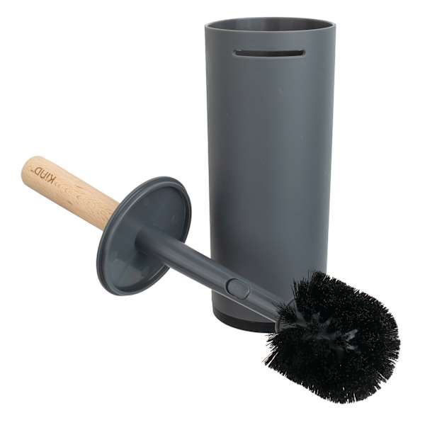 Grey Toilet Brush & Canister