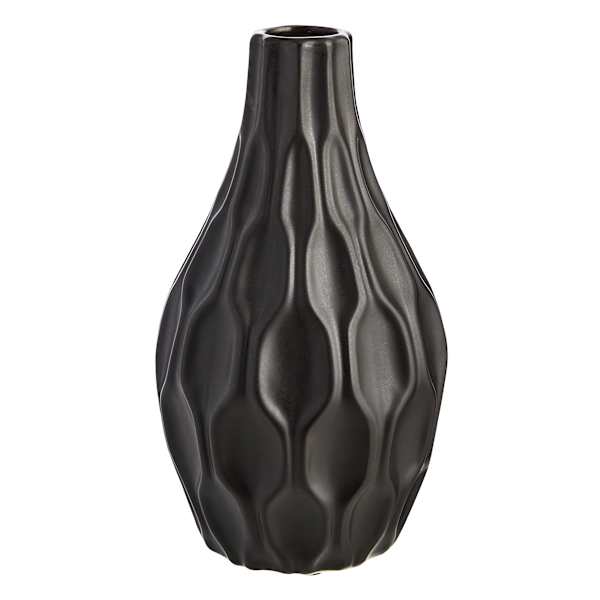 Katherine Matte Black Vase, 12"