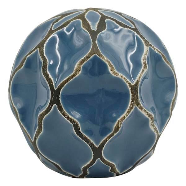 Katherine Blue Ceramic Orb, 4"