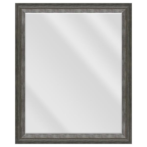Sable Grey Rectangle Wall Mirror, 19x24