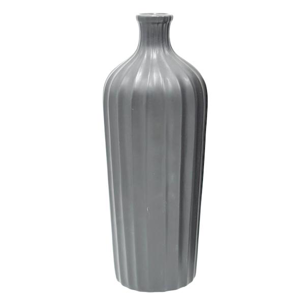 Black Ceramic Vase, 11"