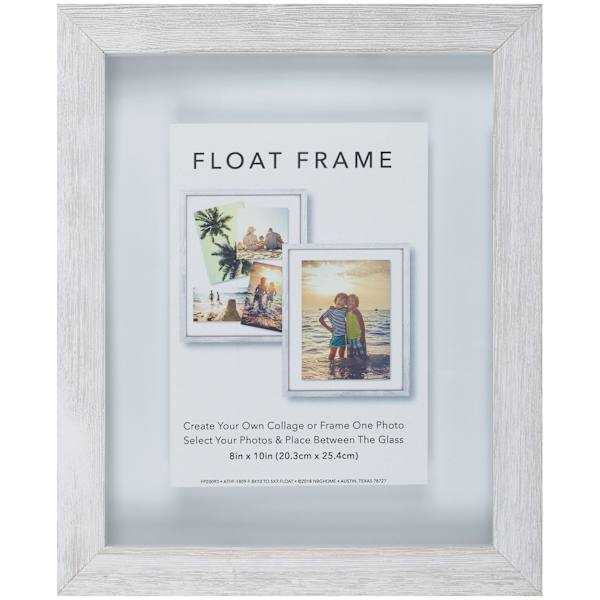Whitewash Linear Profile Floating Wall Frame, 8x10