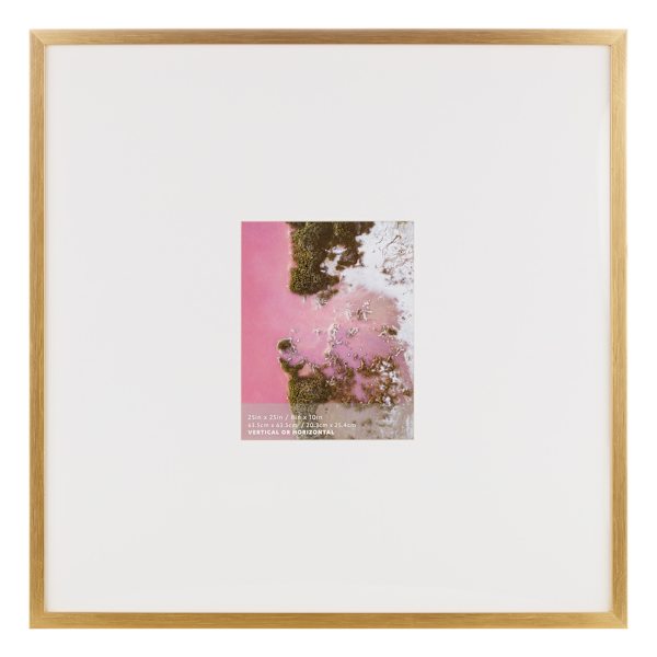 25x25 Matted to 8x10 Wall Frame, Gold