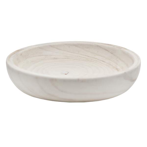 Ty Pennington Bleached Wood Round Decorative Tray, 16"