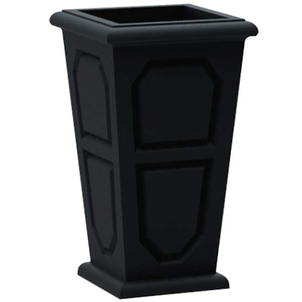 Japi All Weather Proof Black Versailles Square Outdoor Planter, Large