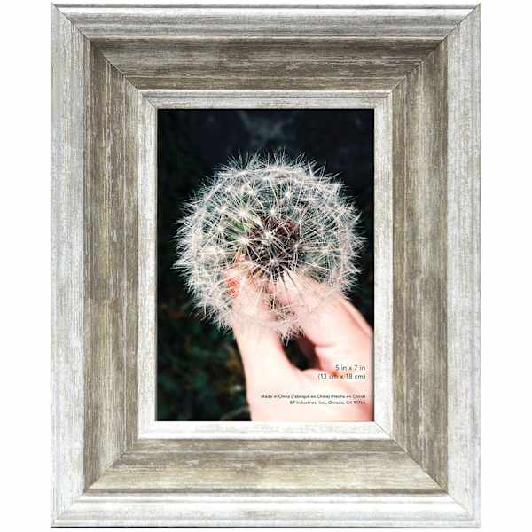 Cassandra White & Grey Tabletop Picture Frame, 5x7