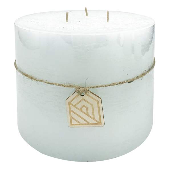 Light Blue Unscented Pillar Candle, 6x5