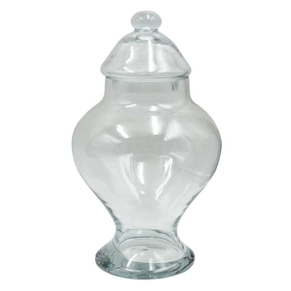Clear Glass Apothecary Jar, 10"
