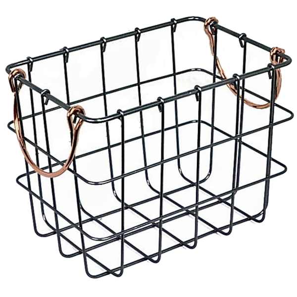 Bronze Metal Wall Basket, Small
