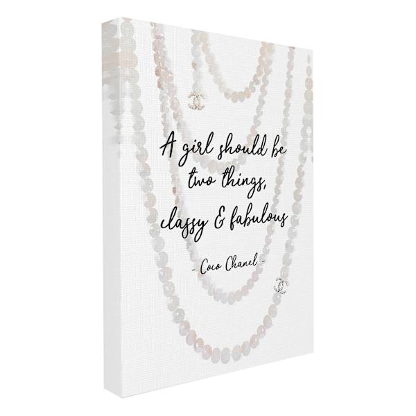 A Girl Should be Two Things Classy & Fabulous Canvas Wall Art, 12x16