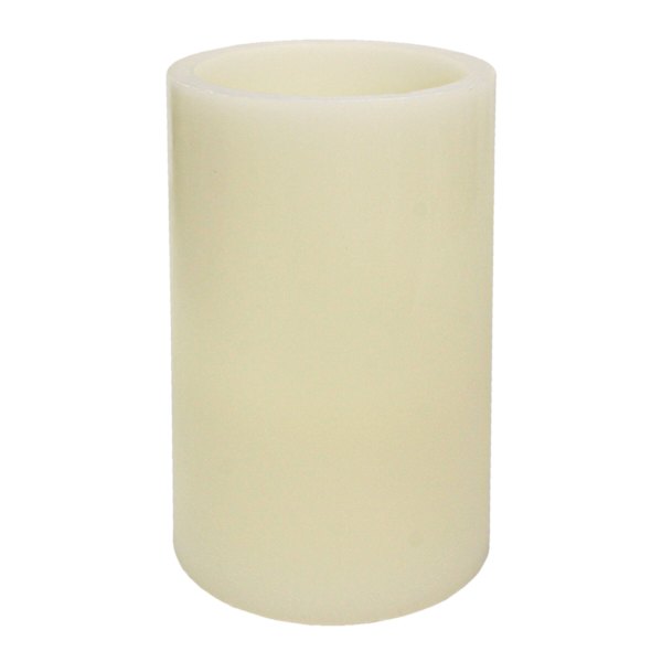 Ivory LED Flameless Pillar Candle, 4x6