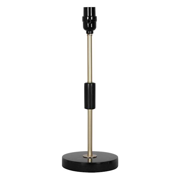 Black Accent Lamp with Marbled Base, 17.5"
