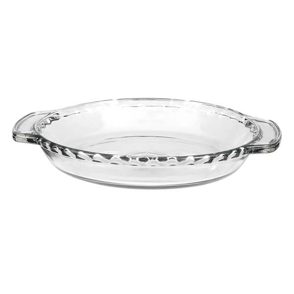 Anchor Hocking Clear Embossed Glass Pie Plate, 9.5"