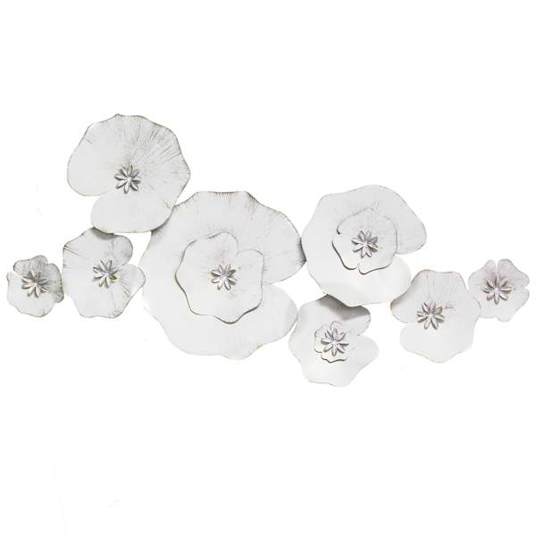 Metal Lily Pad Metal Wall Art, 40x17