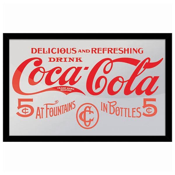 Coca Cola Delicious & Refresh Framed Printed Art, 15x10