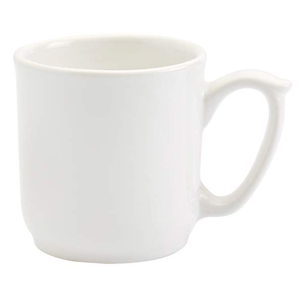 Bistro Rim White Ceramic Mug, 19oz