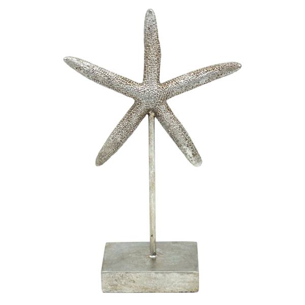 Silver Starfish on Stand, 9"