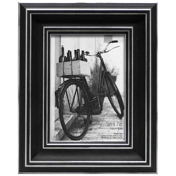 Black & Whitewash Tabletop Picture Frame, 5x7
