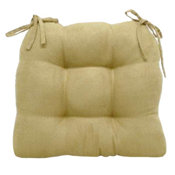 Gold Faux Suede Dining Chair Cushion, 14x15