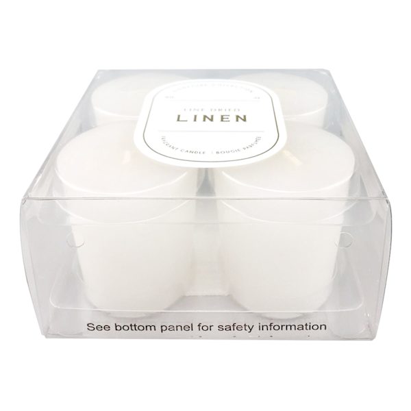 4-Pack Line Dried Linen Scented Votive Candles