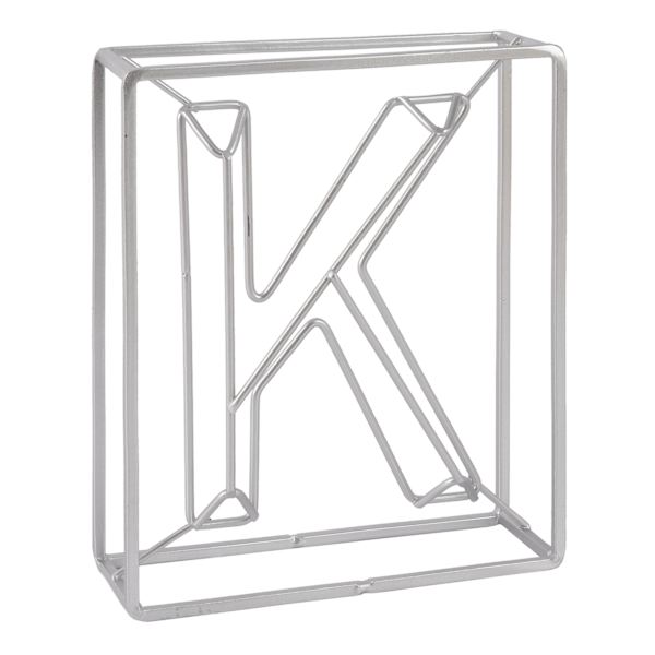 Laila Ali 7" Silver Metal Letter Block Sign, K