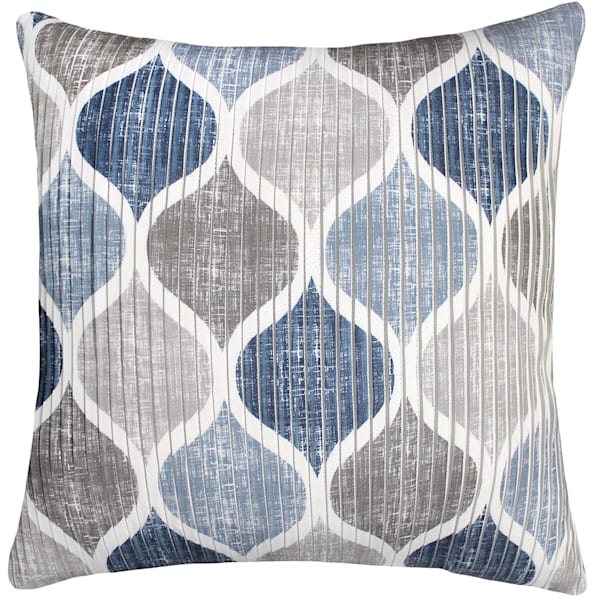 Hollis Indigo Pleated Throw Pillow, 18"