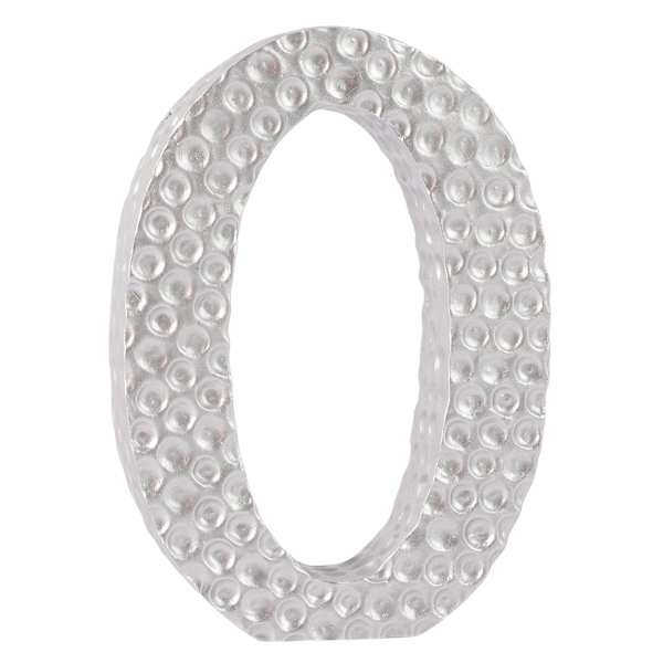 6" Silver Monogram Letter, O