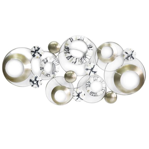 Metal Circles Wall Art, 22x45