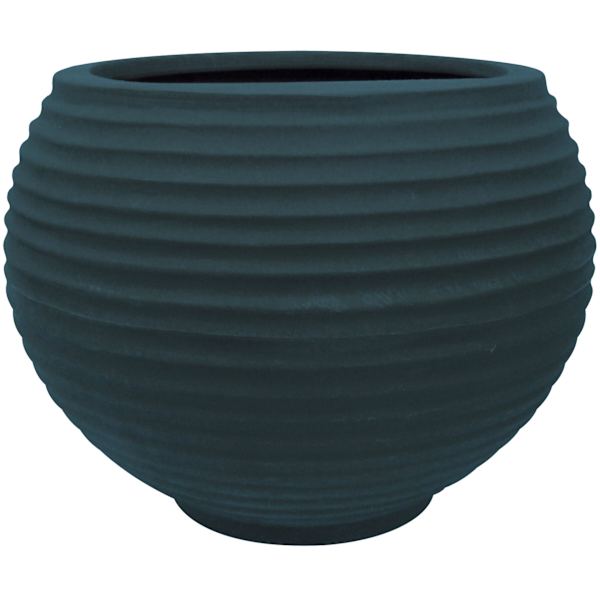 Japi All-Weather Black Lattice Bowl Outdoor Planter, Large