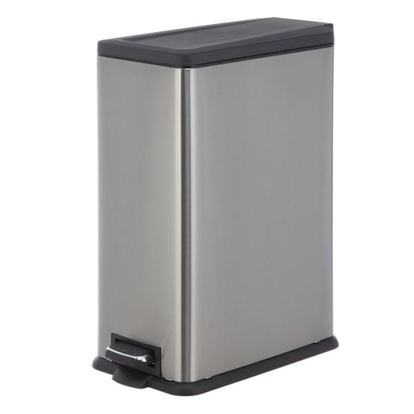 Slim Stainless Steel Pedal Trash Can, 45l