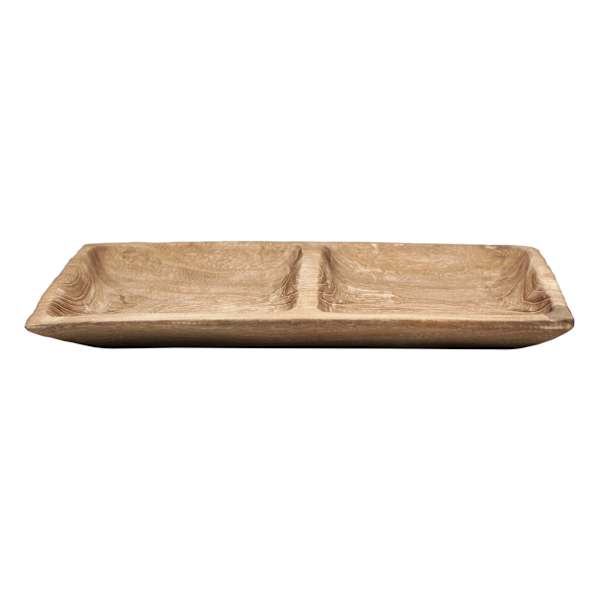 Honeybloom Brown Wooden Tray, 27x16