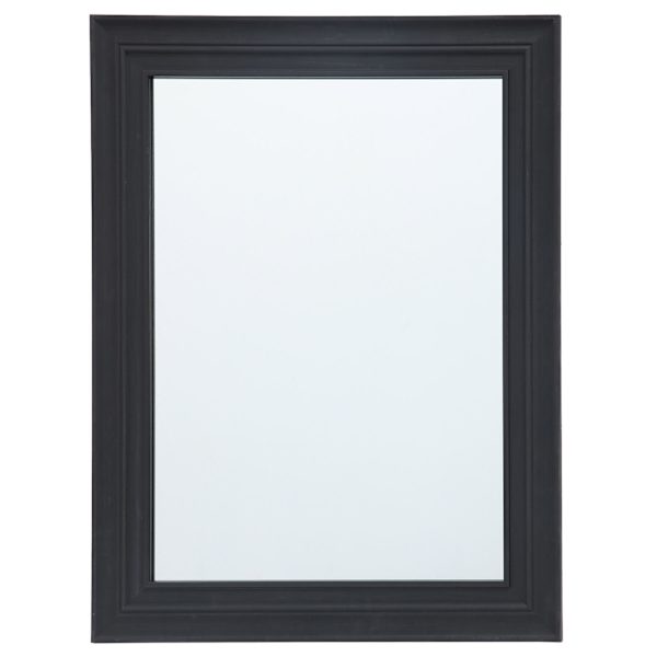 Becky Black Framed Rectangle Wall Mirror, 22x28