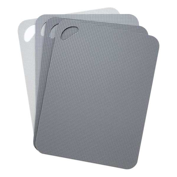 4-Piece Grey Non-Slip Mat Set, 15x11.4