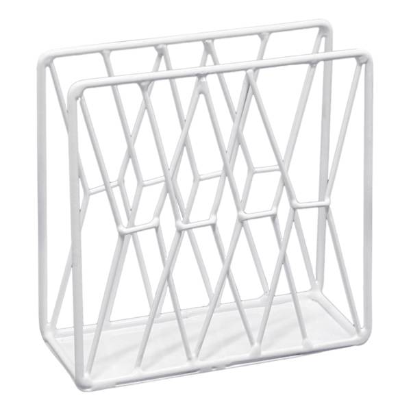 White Iron Wire Napkin Holder