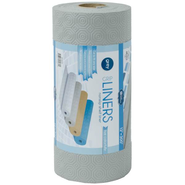 Grip Liners Grey Nonslip Shelf Liner, 12x300