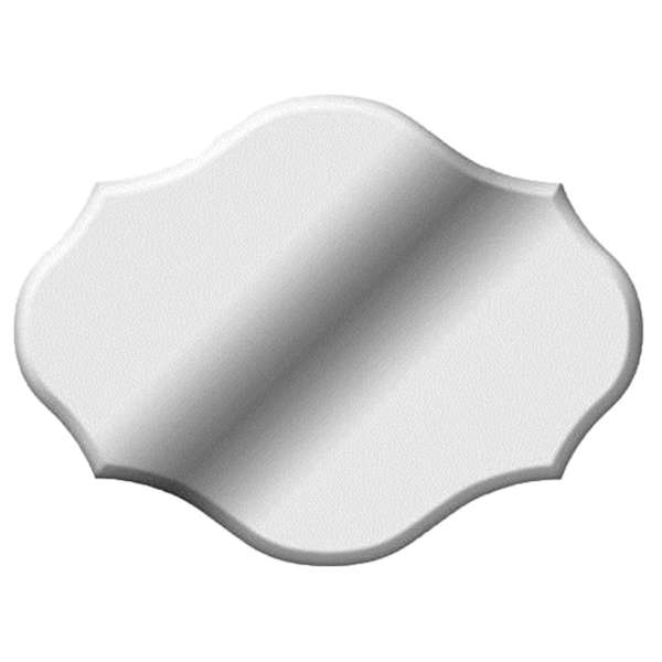 Bevel Royal Shaped Frameless Wall Mirror, 22x28