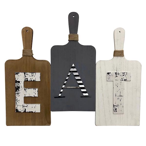 Eat Serving Board Wooden Wall Art, 18x15