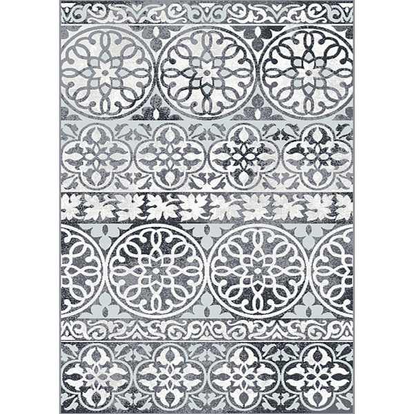 (A332) Fredrika Smoke Woven Area Rug, 8x10